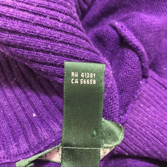 Lauren Ralph Lauren Women's Small Purple Cotton Knit Jacket with Gold Crown Logo - Picture 9 of 12